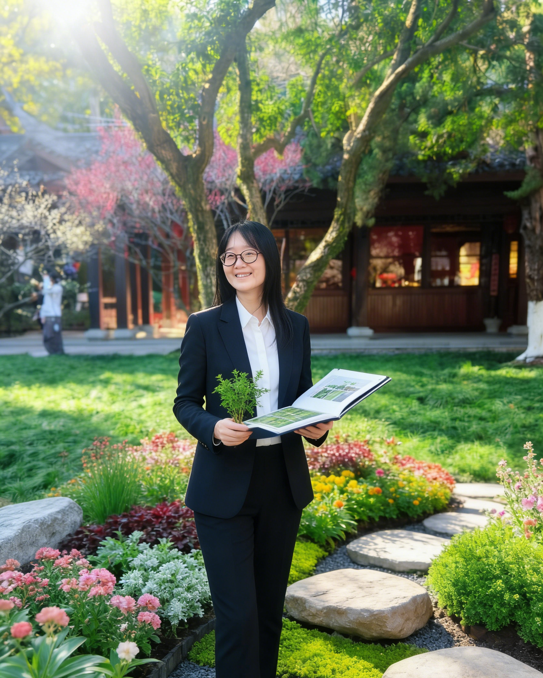 35岁园林商务AI绘图文案