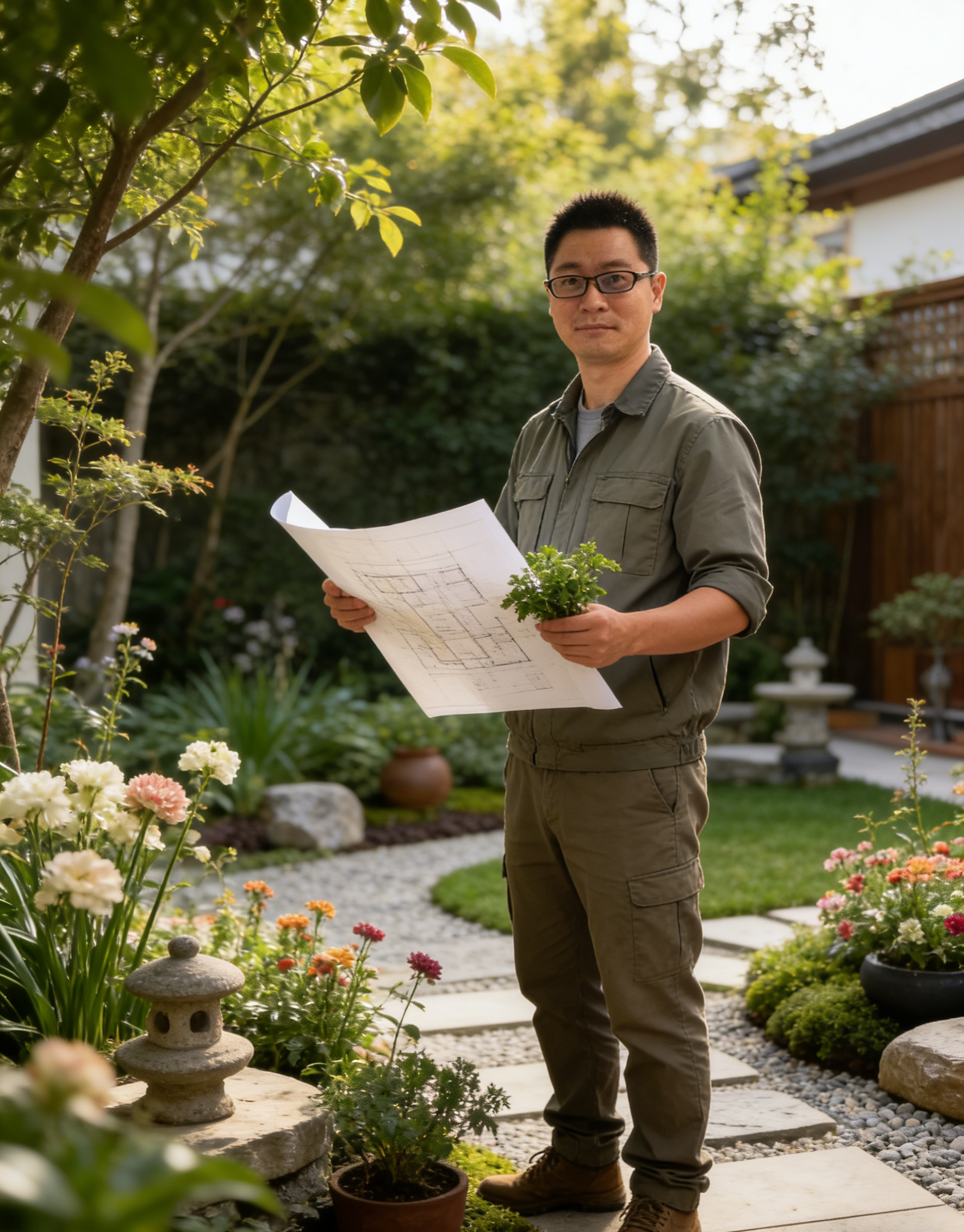 35岁园林设计师AI绘图文案